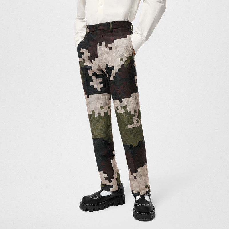 Louis Vuitton Tailored Cotton Damier Cigarette Pants outlook