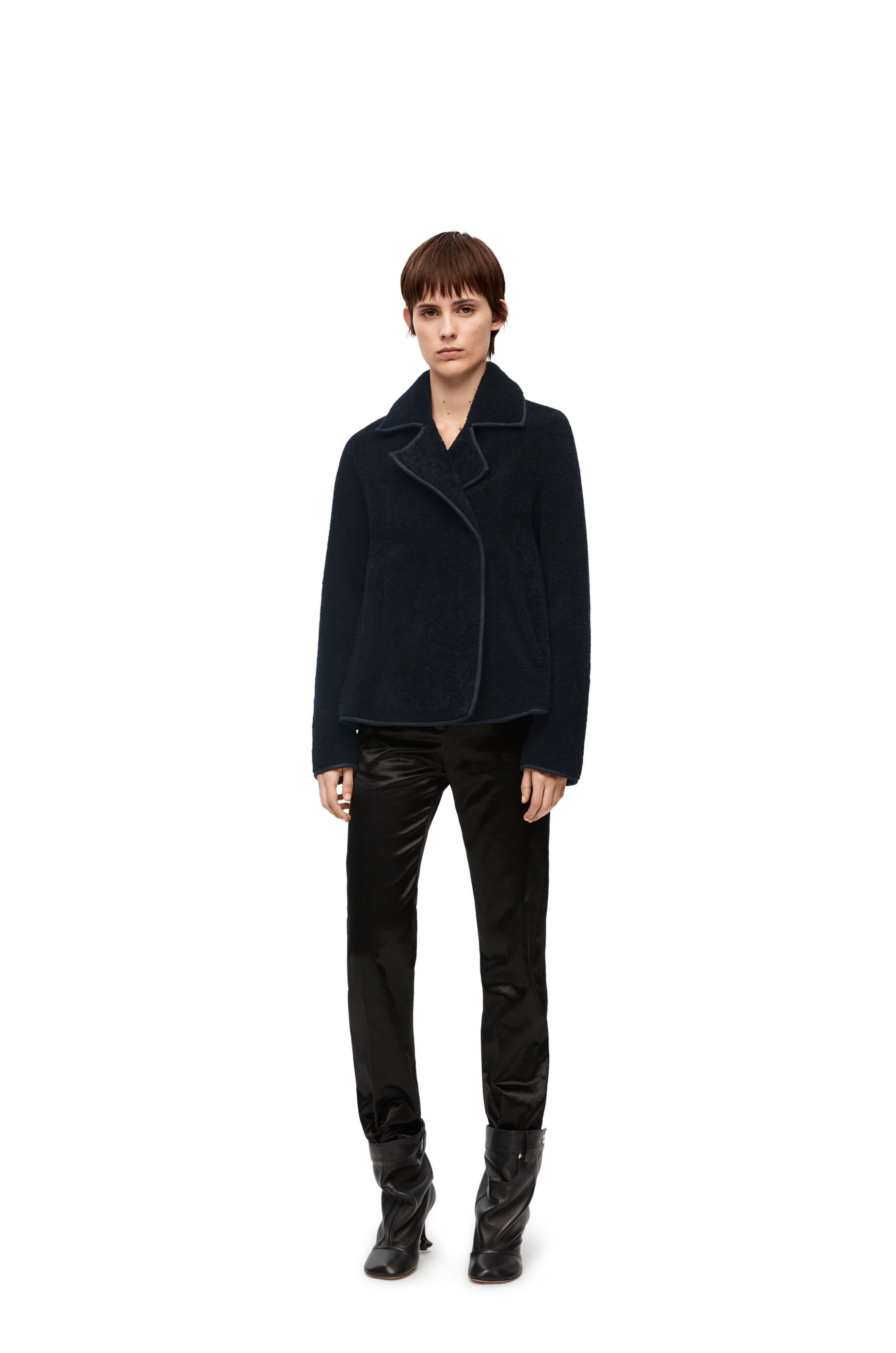 Trapeze jacket in shearling - 2