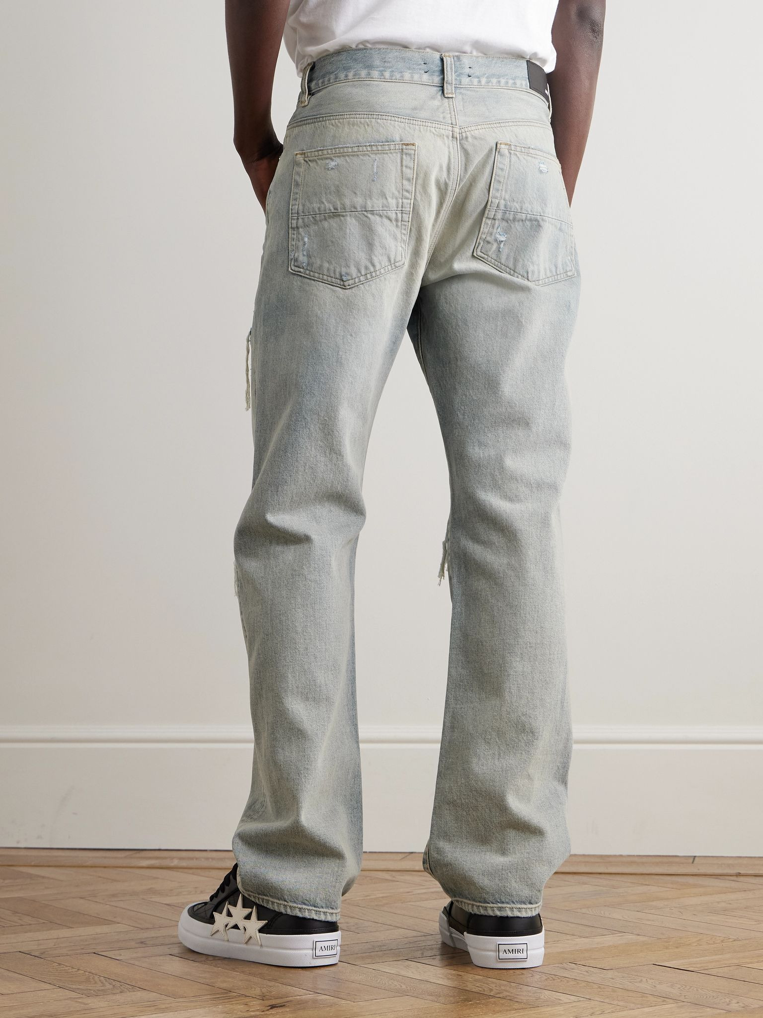 MX1 Skinny-Fit Panelled Distressed Jeans Blue - 4