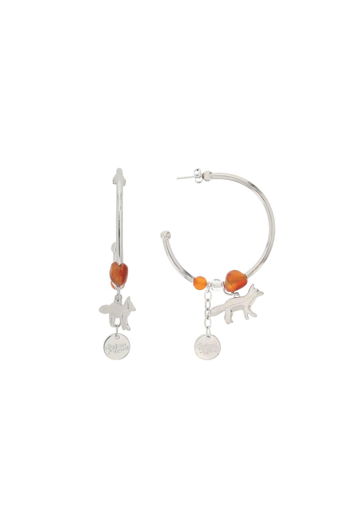 MAISON KITSUNE｜FASHION PROPS (Profile Fox & Beads Hoop MAISON KITSUNE｜FASHION PROPS (Profile Fox & Beads Hoop