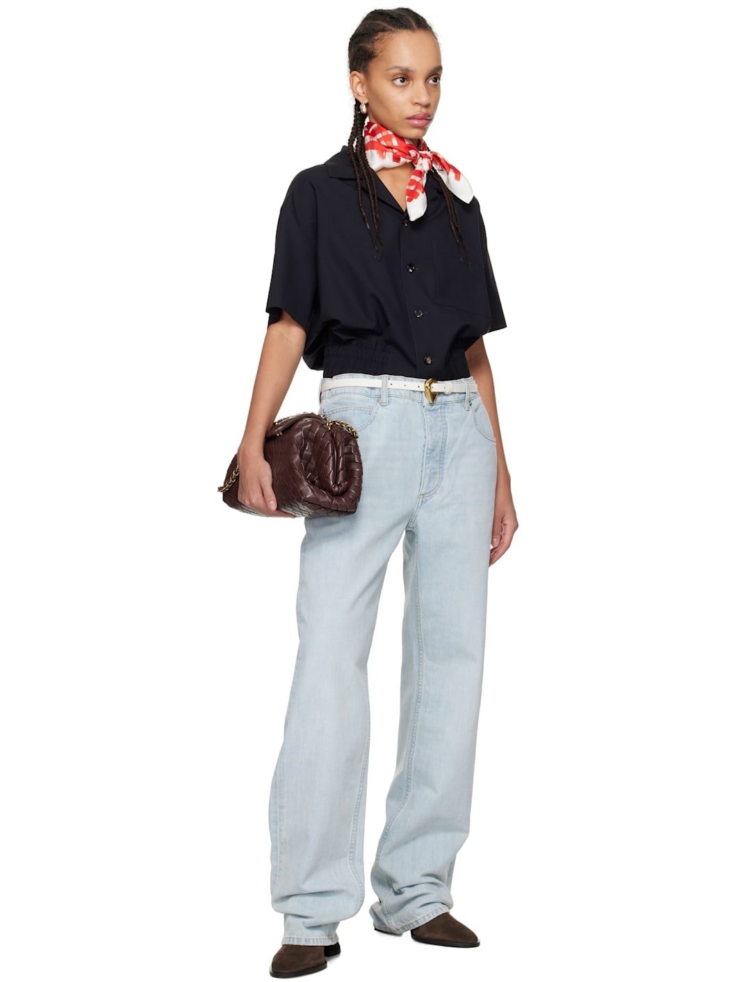 Blue Bleached Boyfriend Jeans - 4