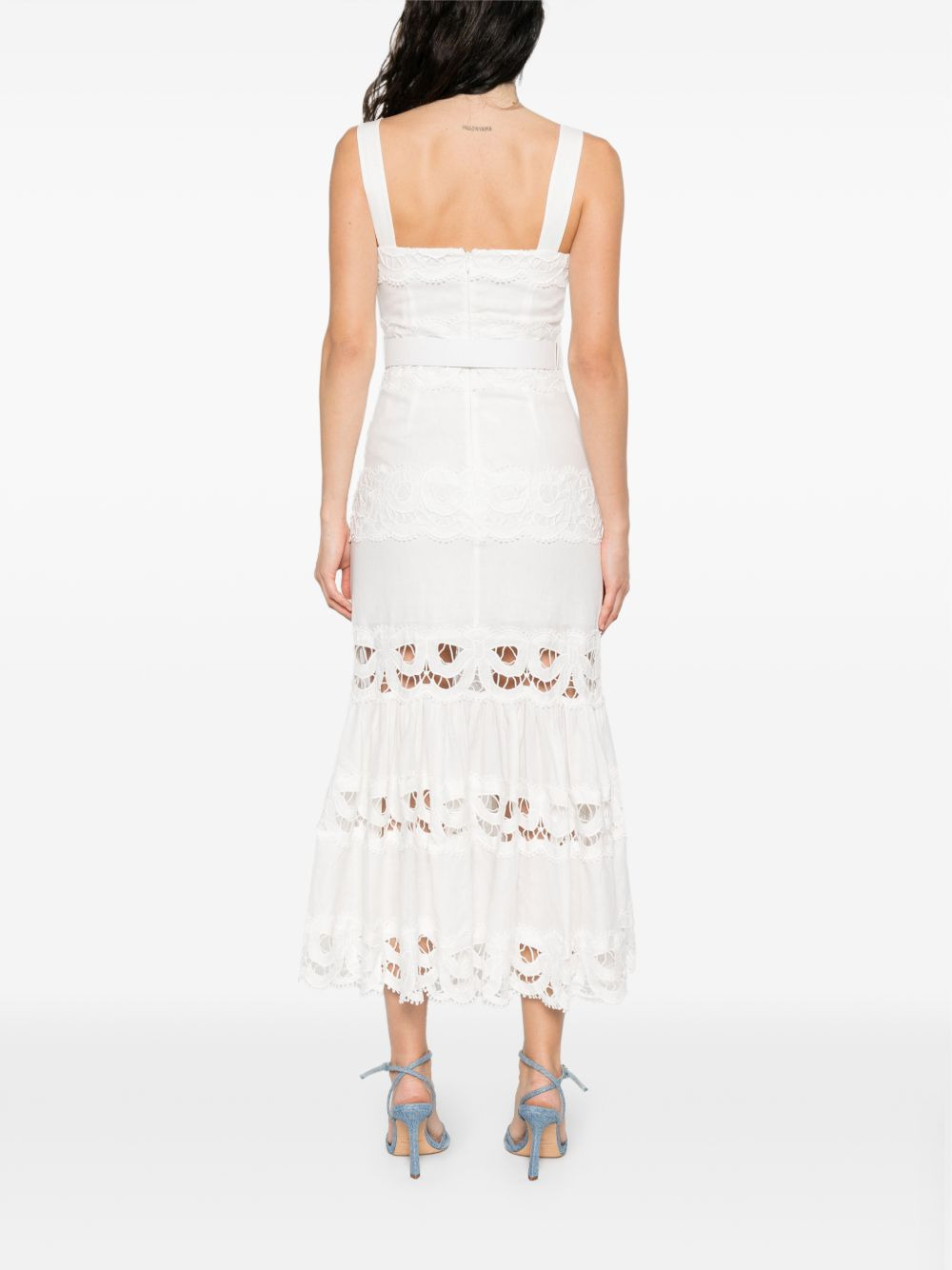 lace-trimmed dress - 4