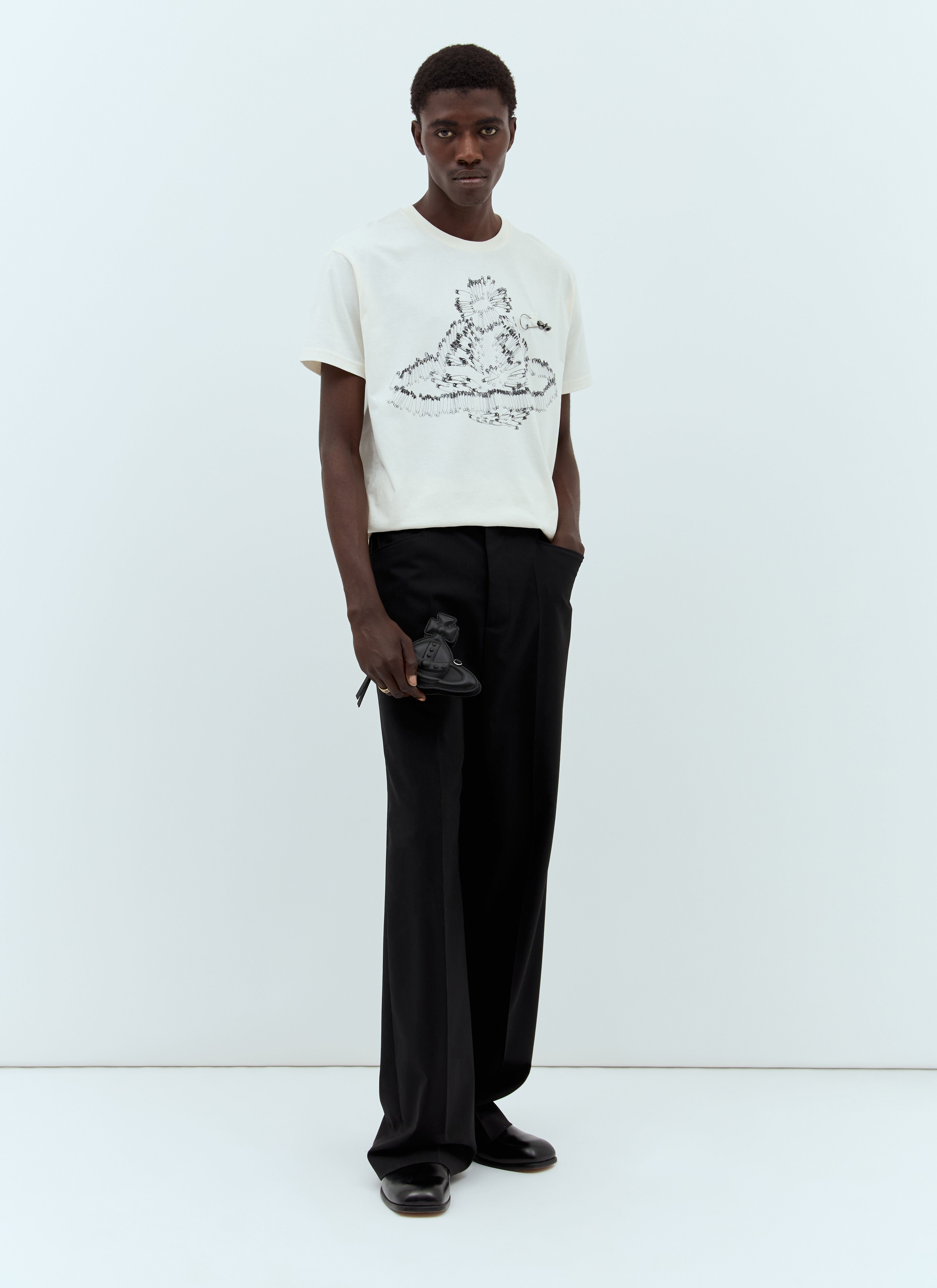 Vivienne Westwood SAFETY PIN NEW リラックスT SAFETY PIN HEART リラックスTシャツ(ブラック)（メンズ