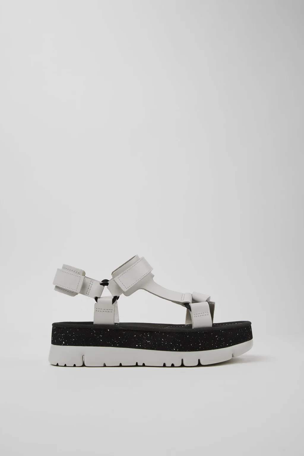 Oruga White Leather Sandals for Women. - 1