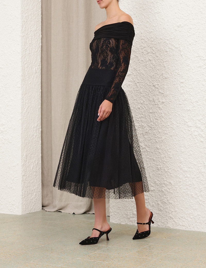 TULLE DOT MIDI SKIRT 3