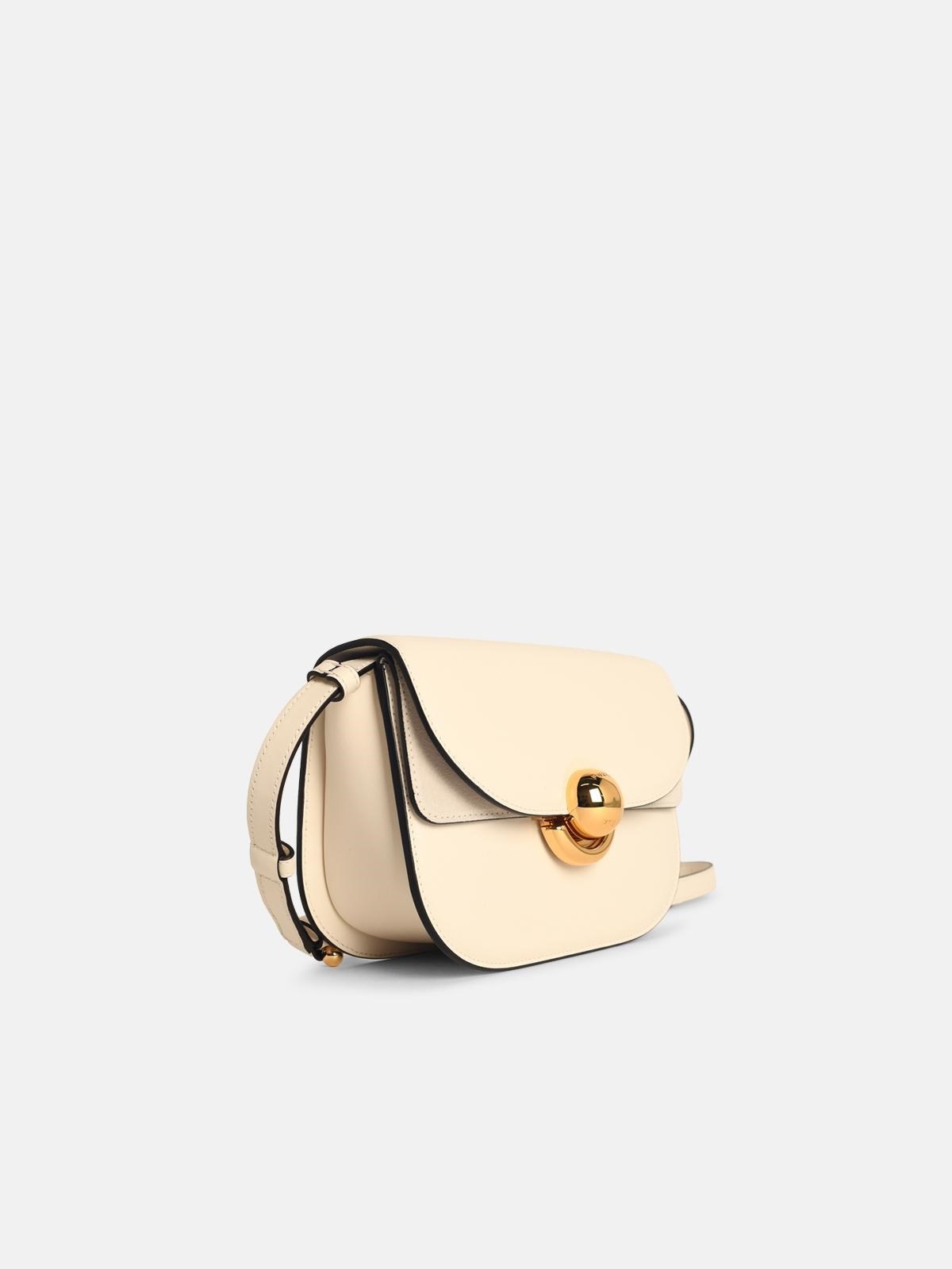 CREAM LEATHER 'SFERA' MINI CROSSBODY BAG - 2