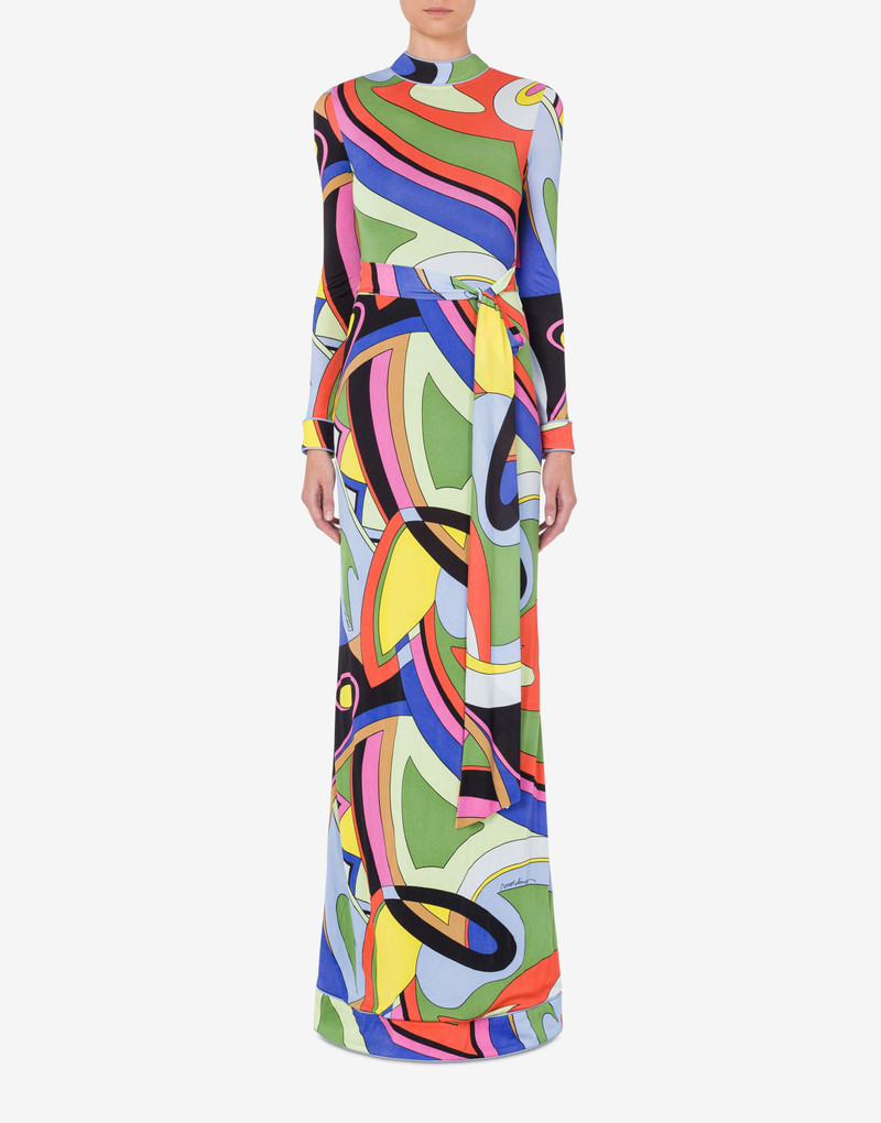 Moschino MULTICOLOUR PRINT JERSEY DRESS outlook