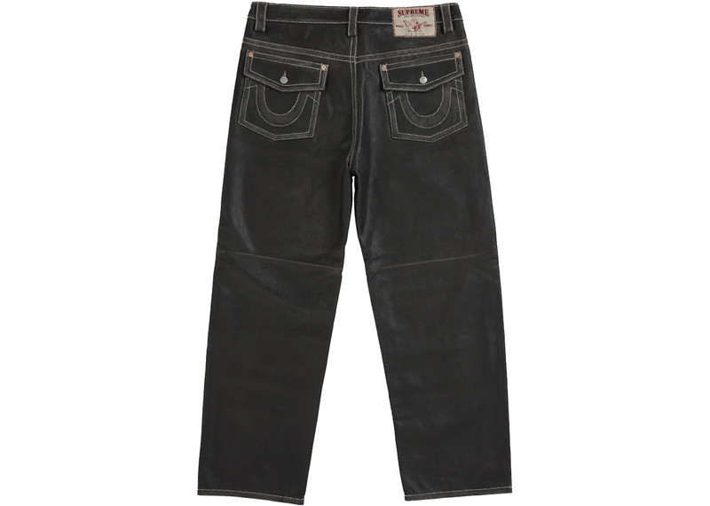Supreme Supreme True Religion Loose Fit Leather Pant Black outlook