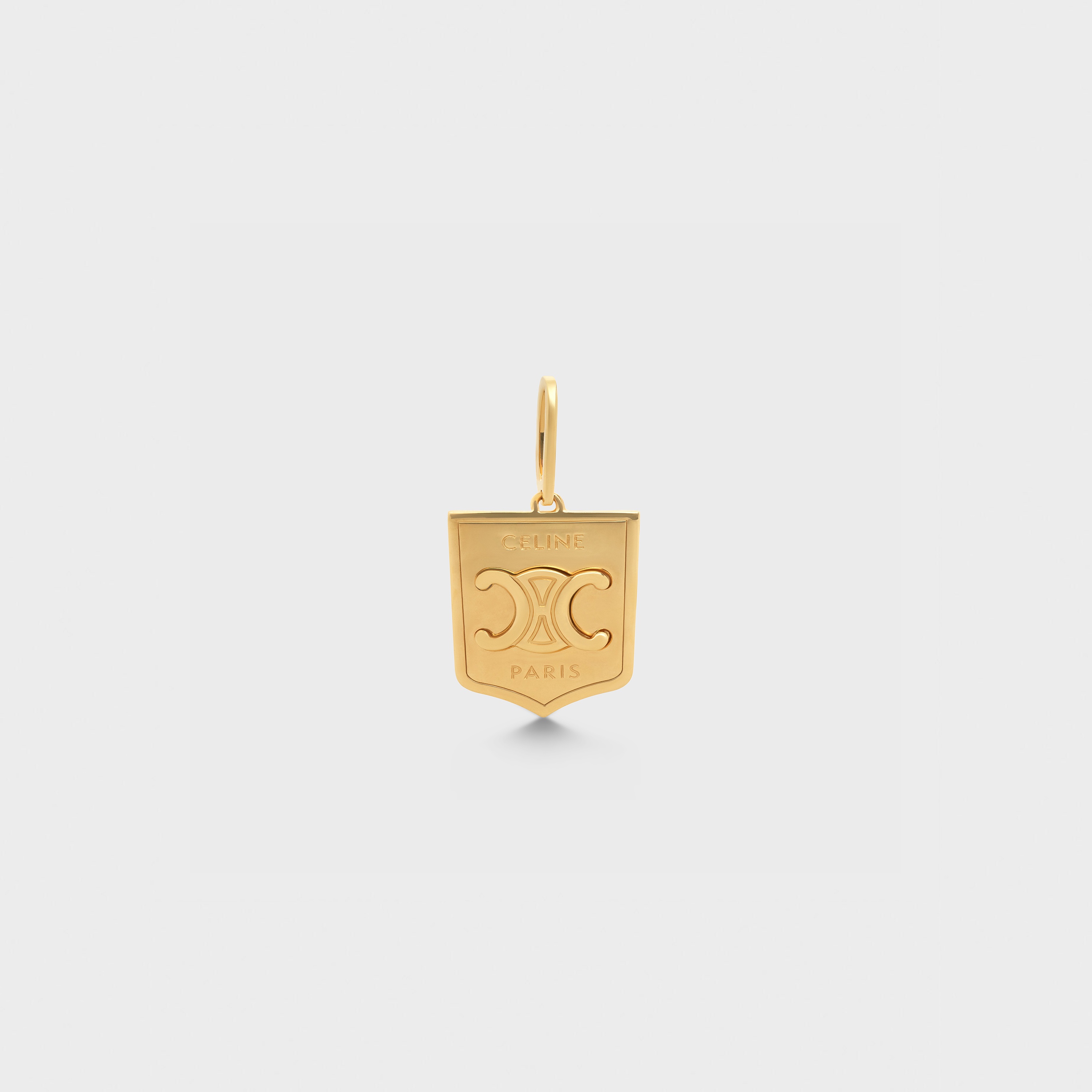 Celine Separables Blason Pendant in Brass with Gold Finish - 1