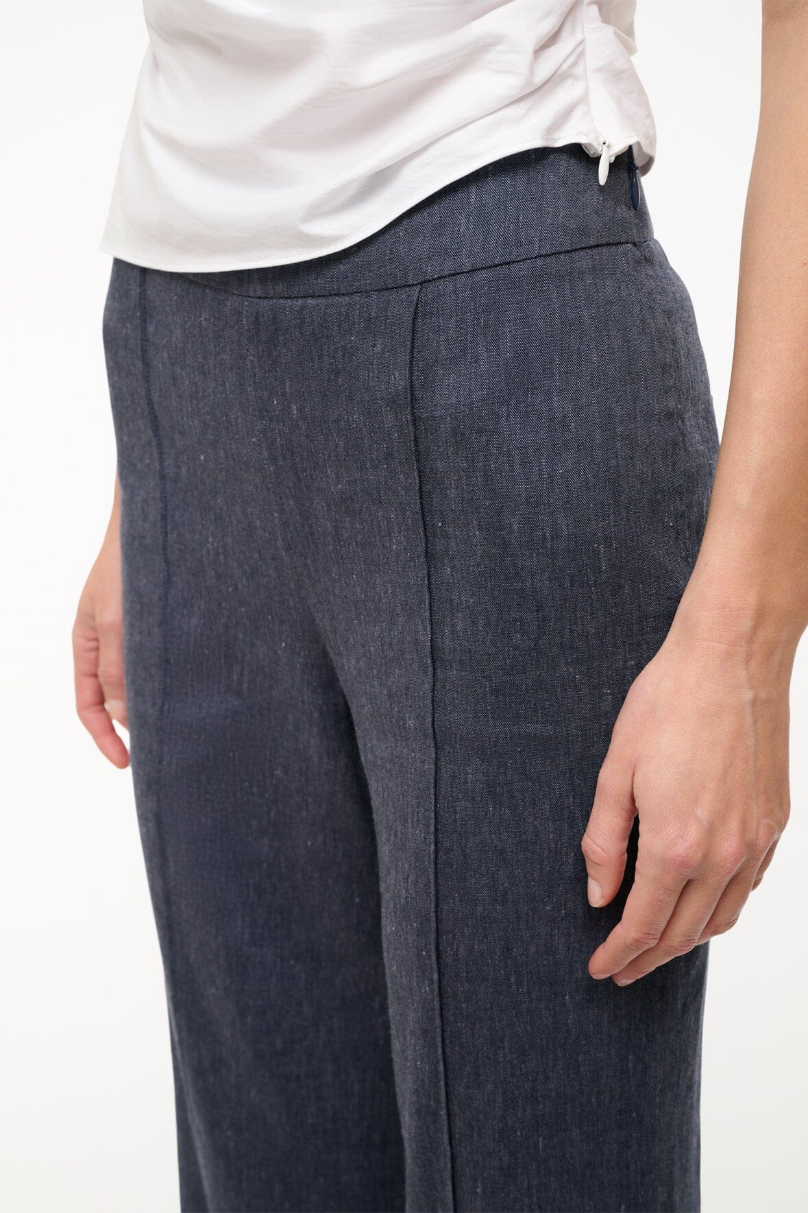 STAUD KNACK LINEN PANT CHAMBRAY - 4
