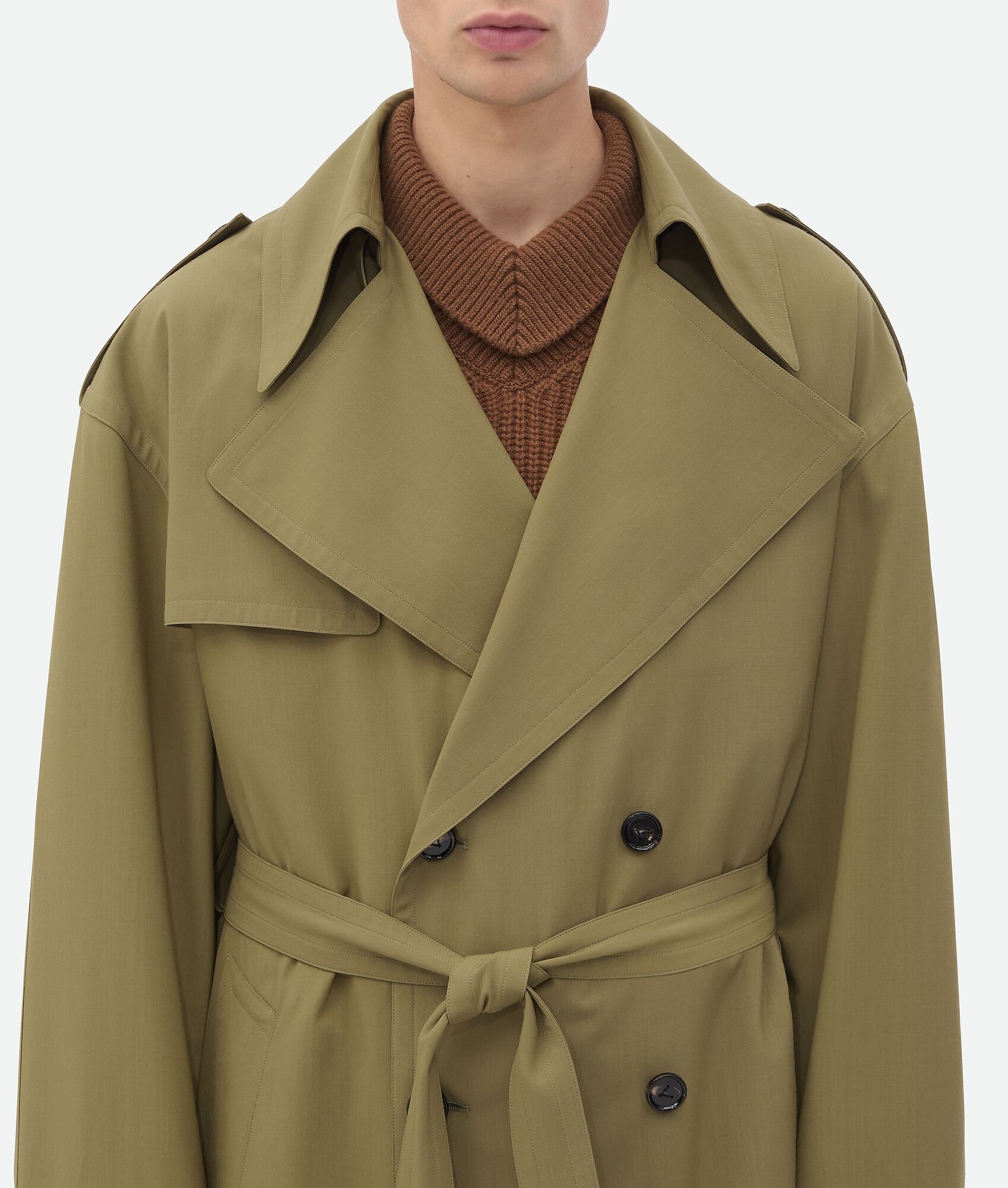 Bottega Veneta Fine Wool Trench Coat | REVERSIBLE