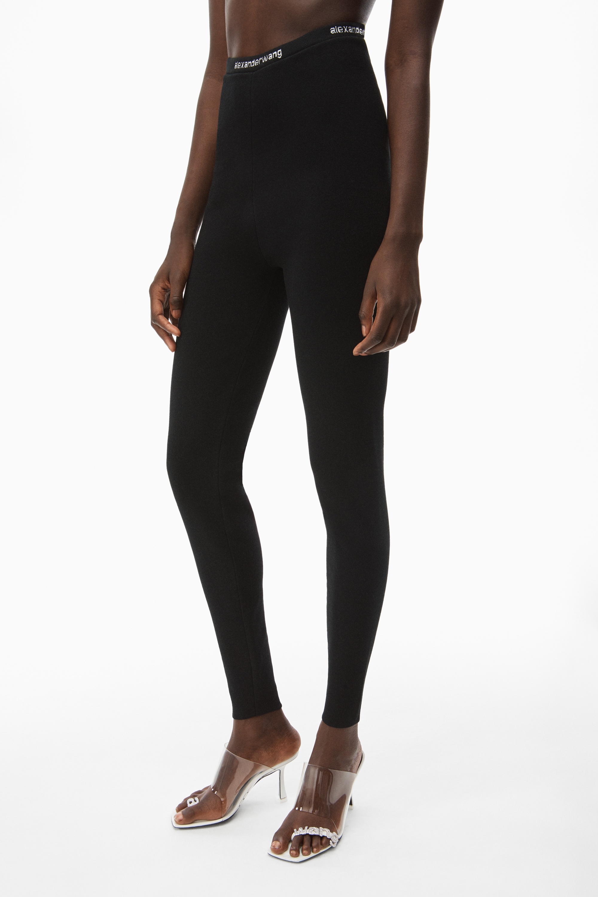 JACQUARD LOGO LEGGING IN STRETCH KNIT - 3