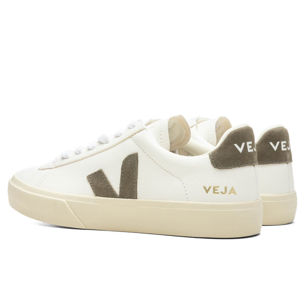 VEJA WOMEN'S CAMPO CHROMEFREE - EXTRA WHITE/KAKI - 3