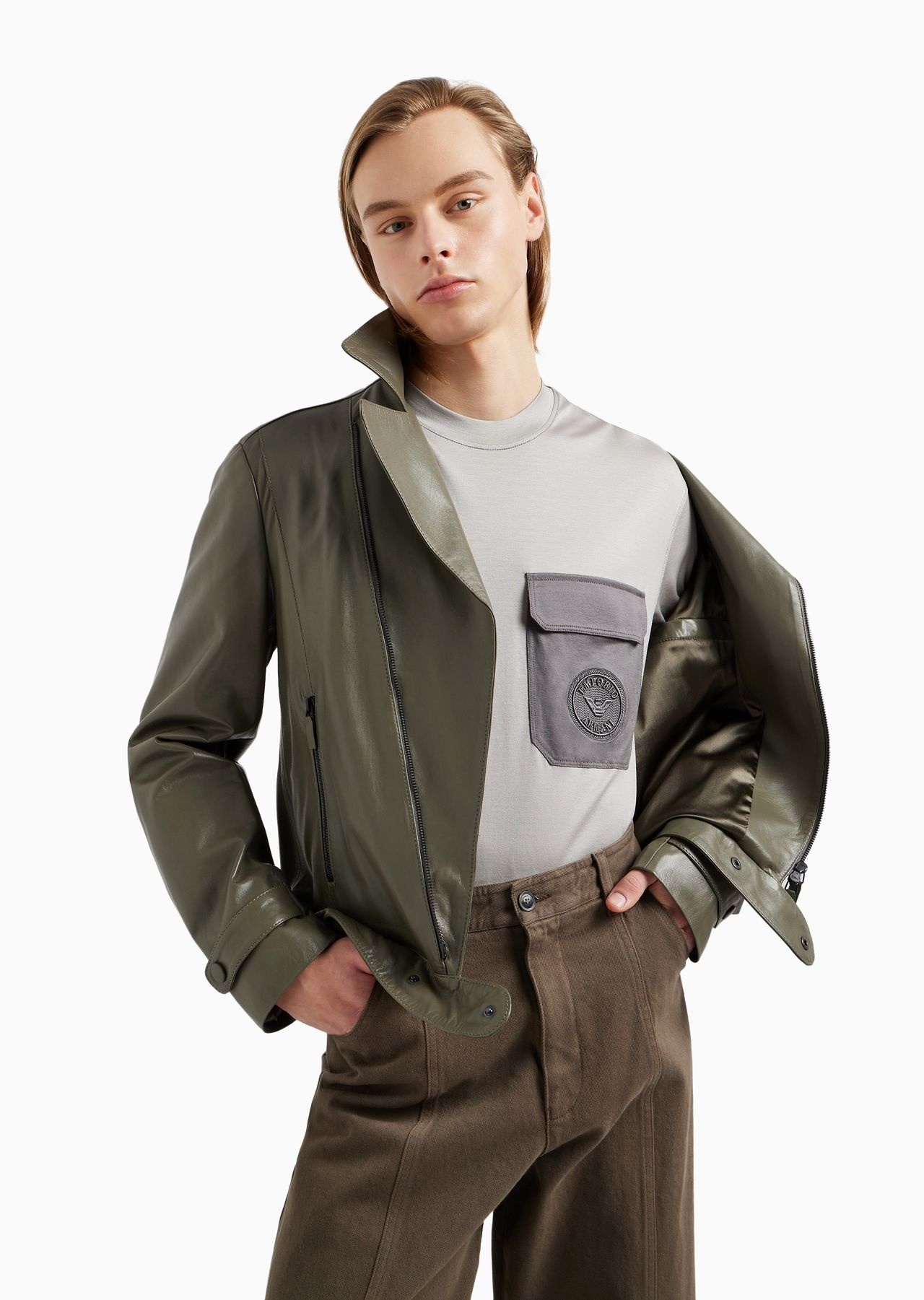 Garment-dyed bull trousers with ribbing - 5