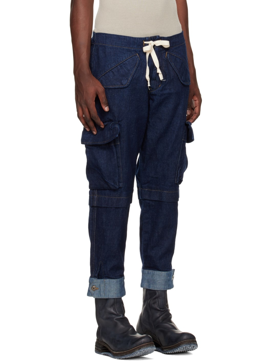 Blue Cargo Jeans - 2