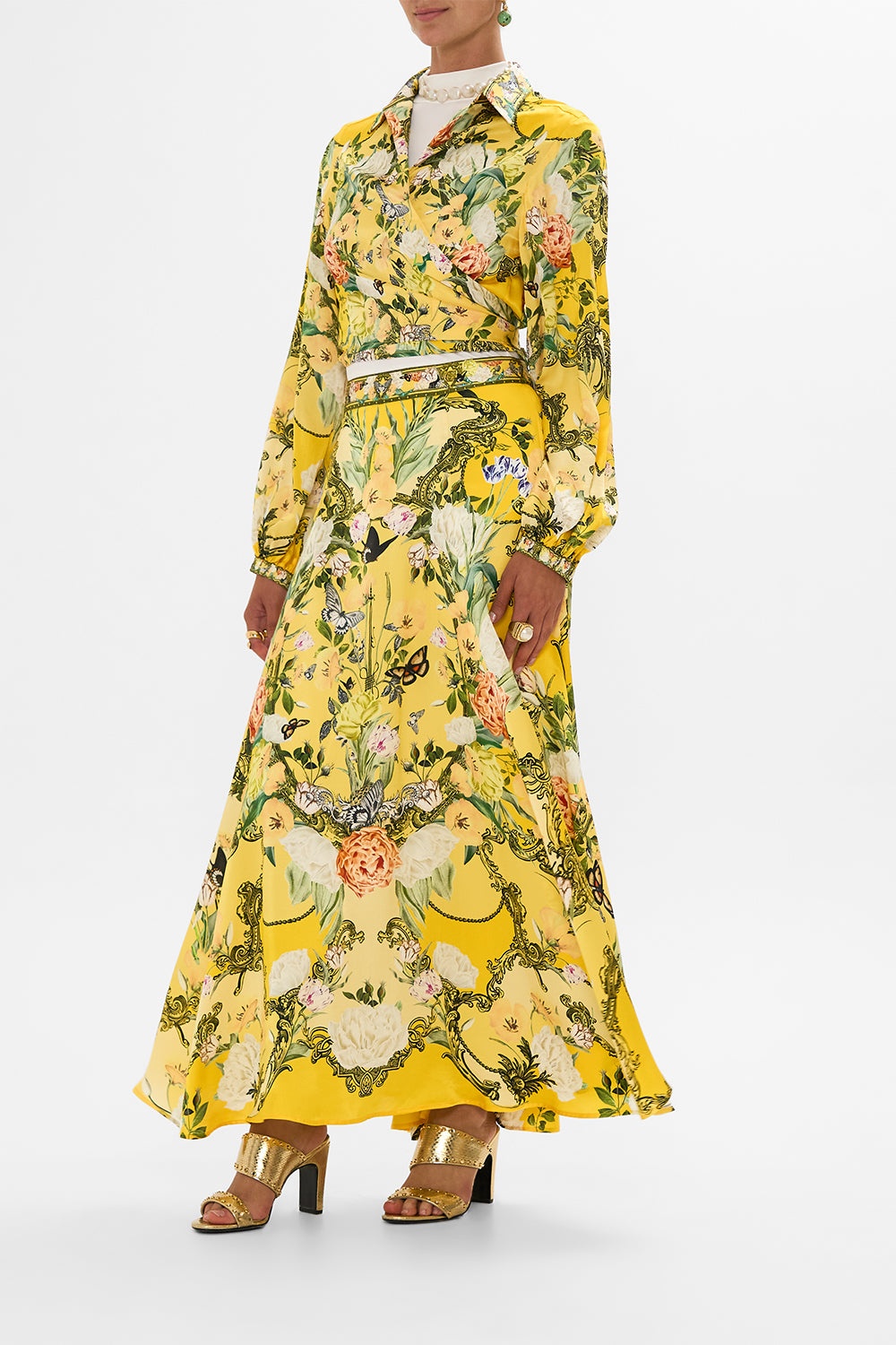 PANELLED FLARED LONG SKIRT - 9