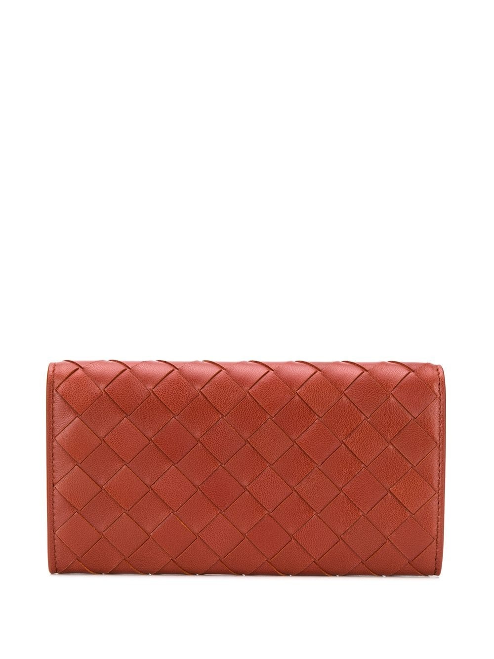 intrecciato weave continental wallet - 2