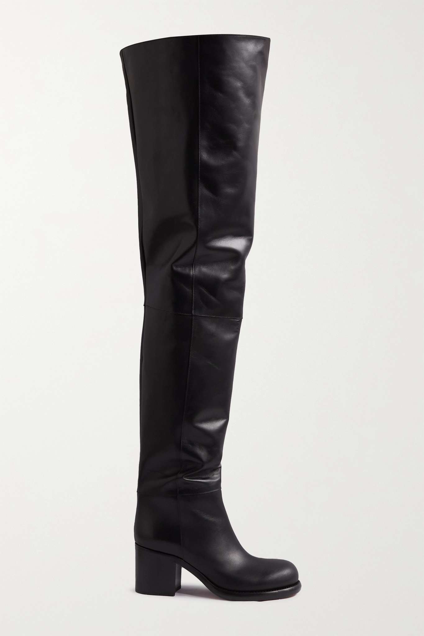 75 leather thigh boots - 1
