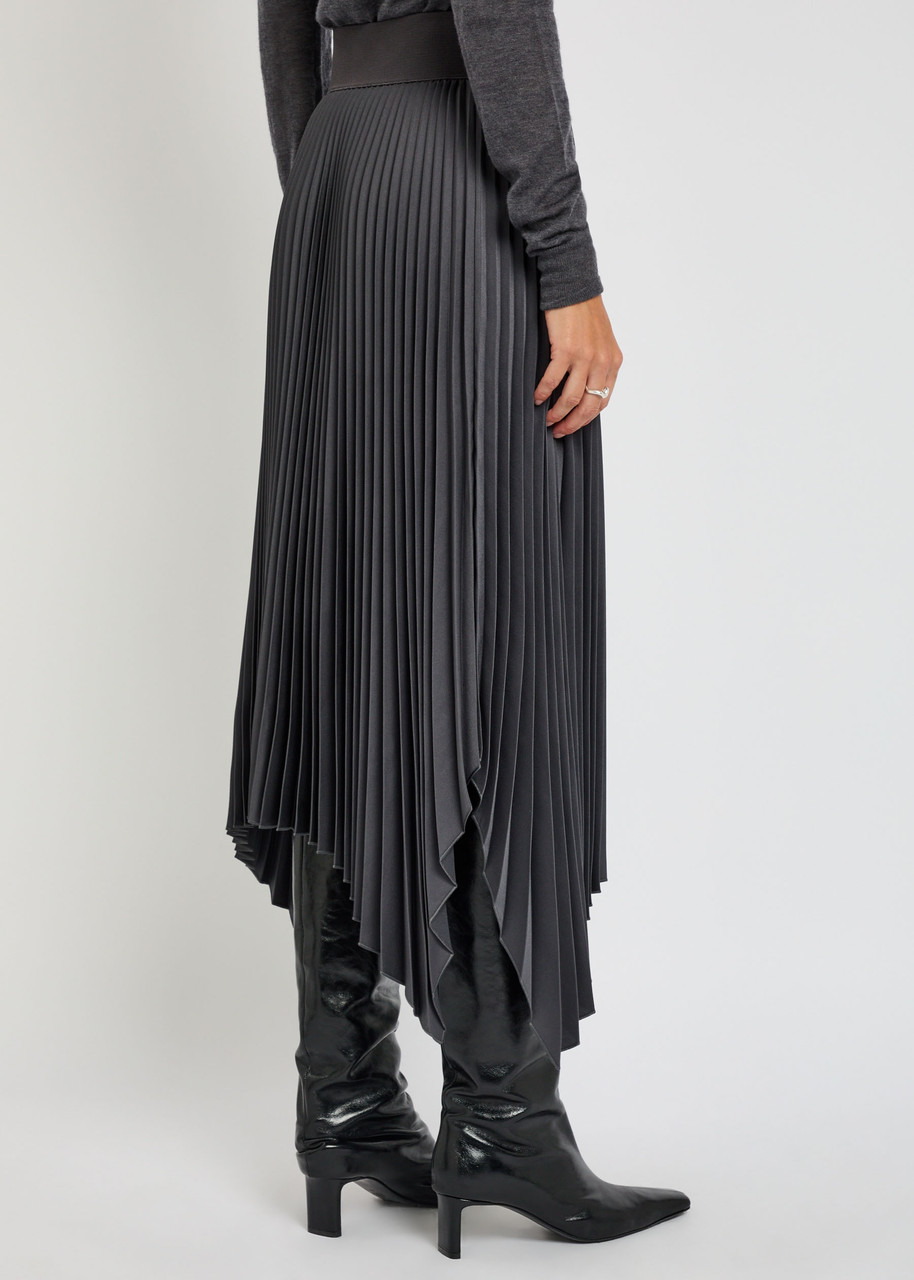 Joseph Ade Plissé Satin Midi Skirt - 3
