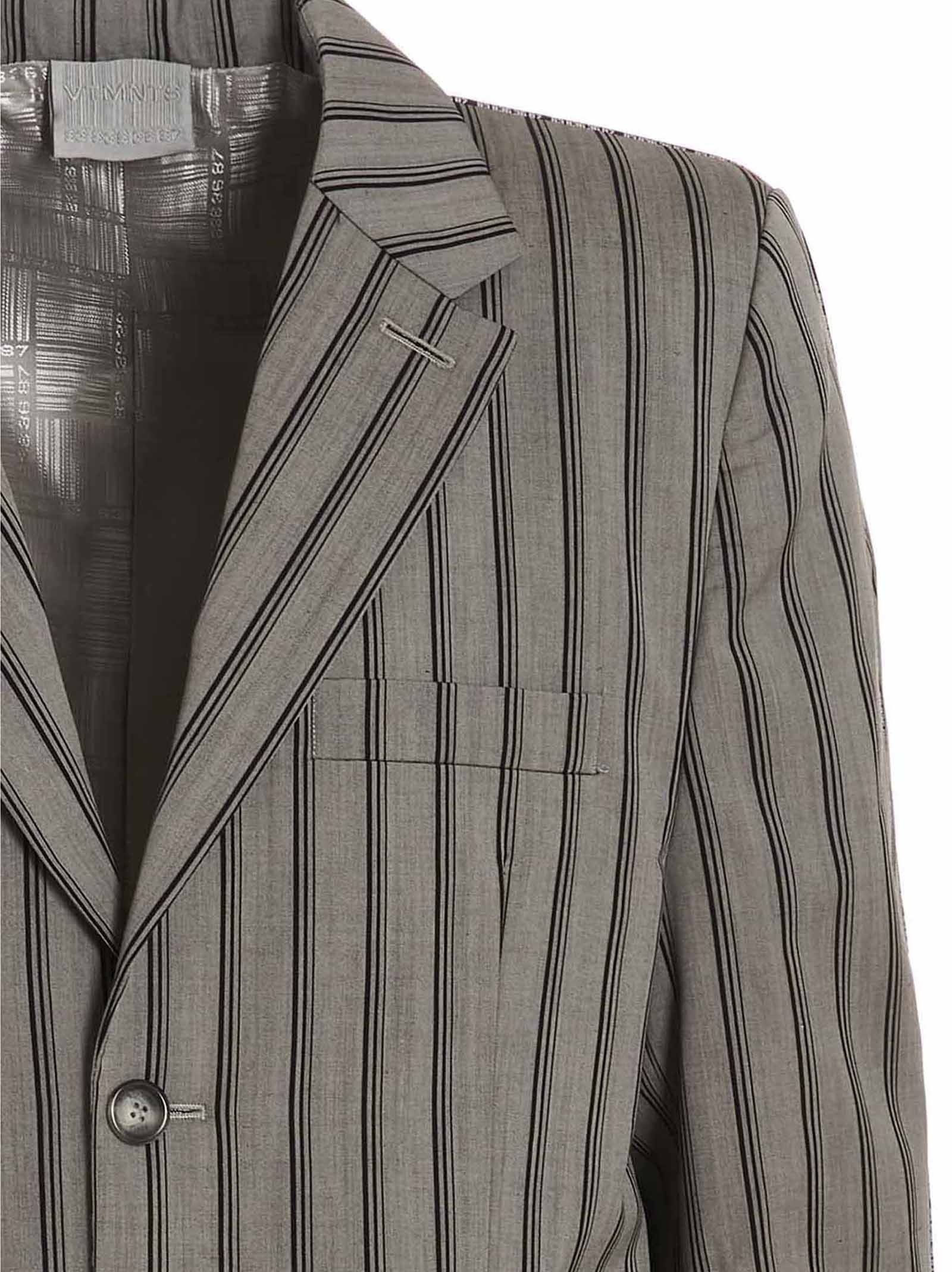 VTMNTS - Vtmnts Men Striped Long Coat - 4