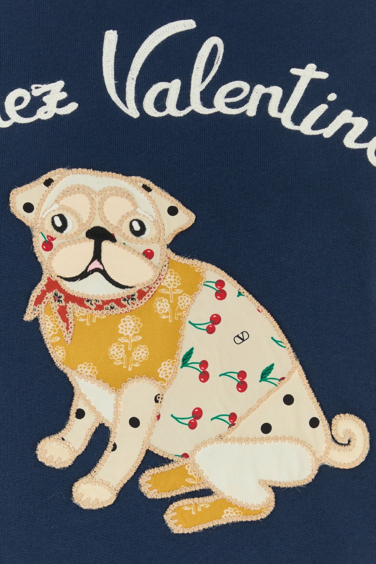 navy blue cotton sweatshirt - 3