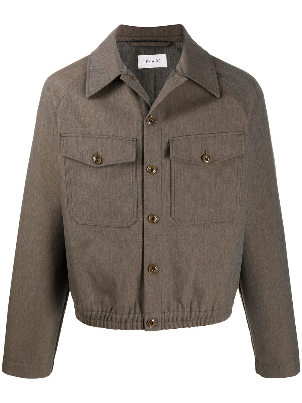 button-up military jacket - 1