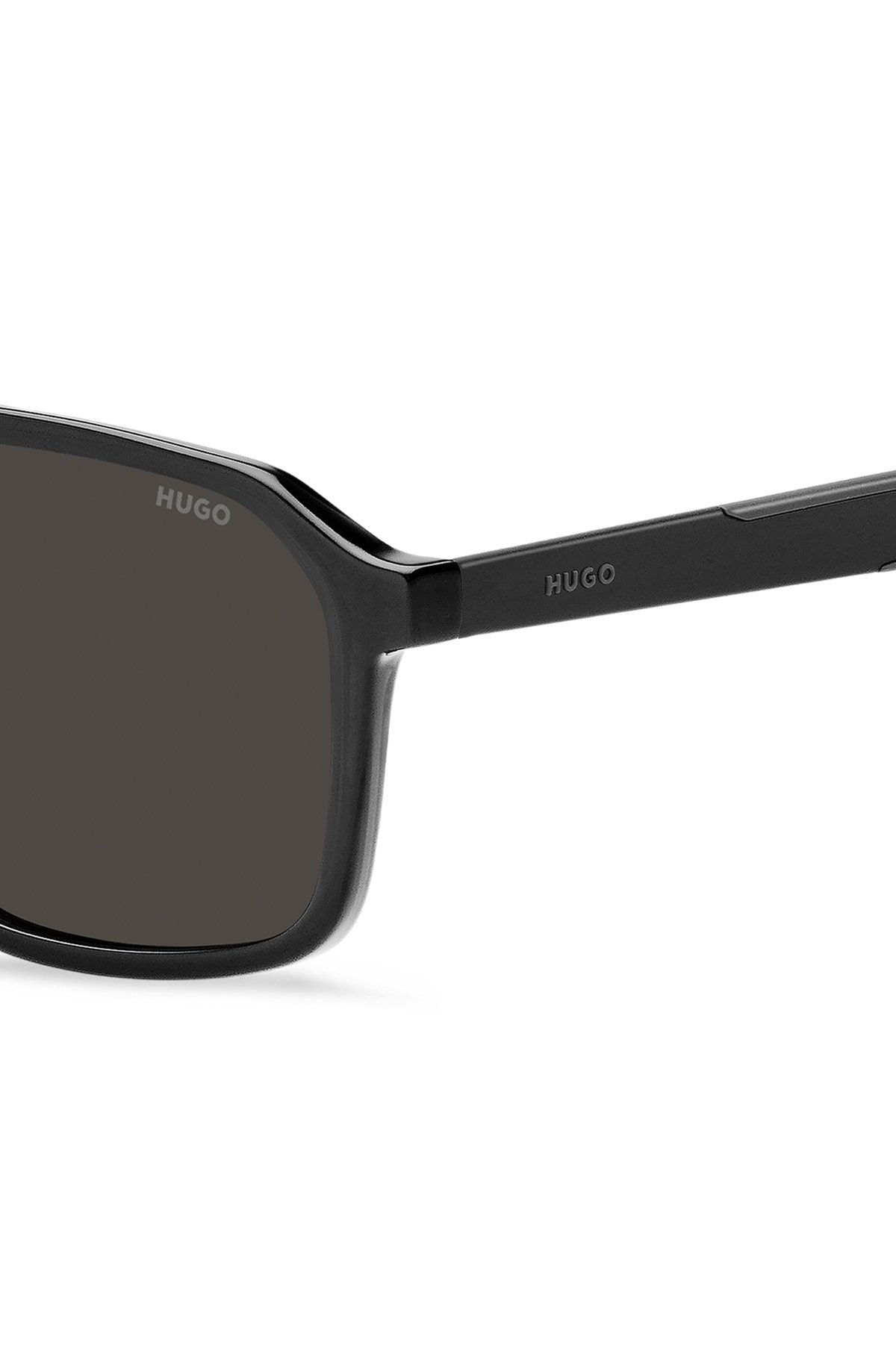 DOUBLE-BRIDGE SUNGLASSES IN BLACK AND GRAY - 2