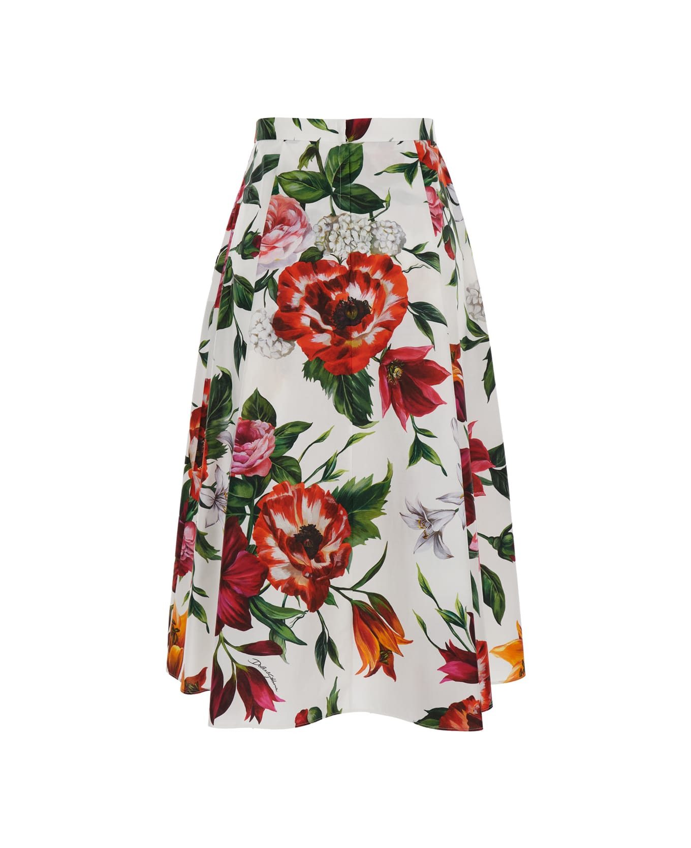 Flower Print Pleated Skirt - 2