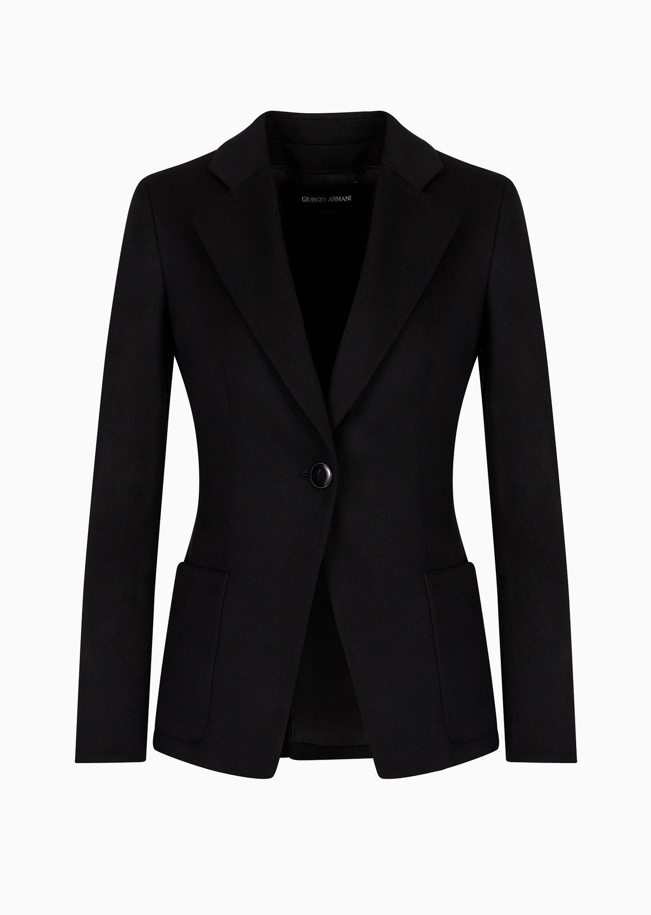 Single-breasted jacket in virgin wool and cashmere - 1