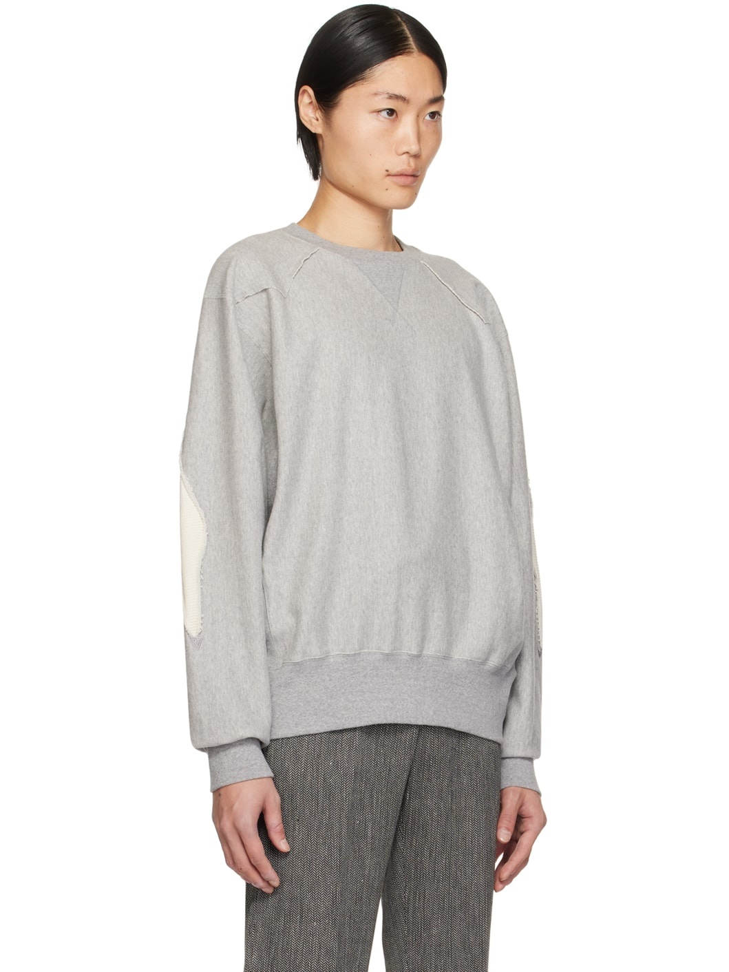 Gray Cutout Sweatshirt - 2