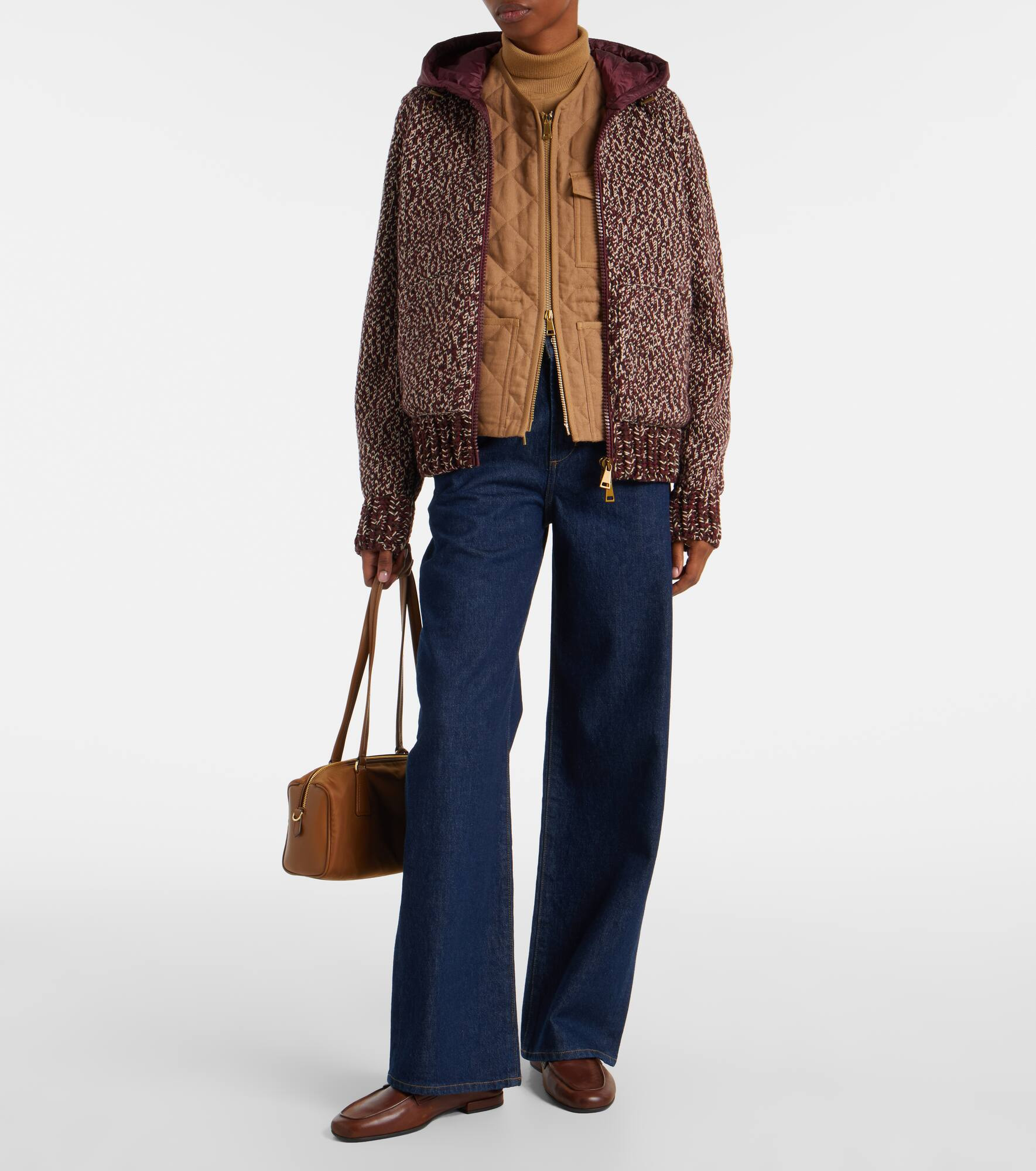 Marled-knit virgin wool jacket - 2