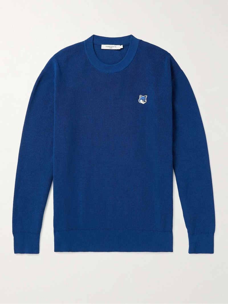 Logo-Appliquéd Cotton Sweater 1