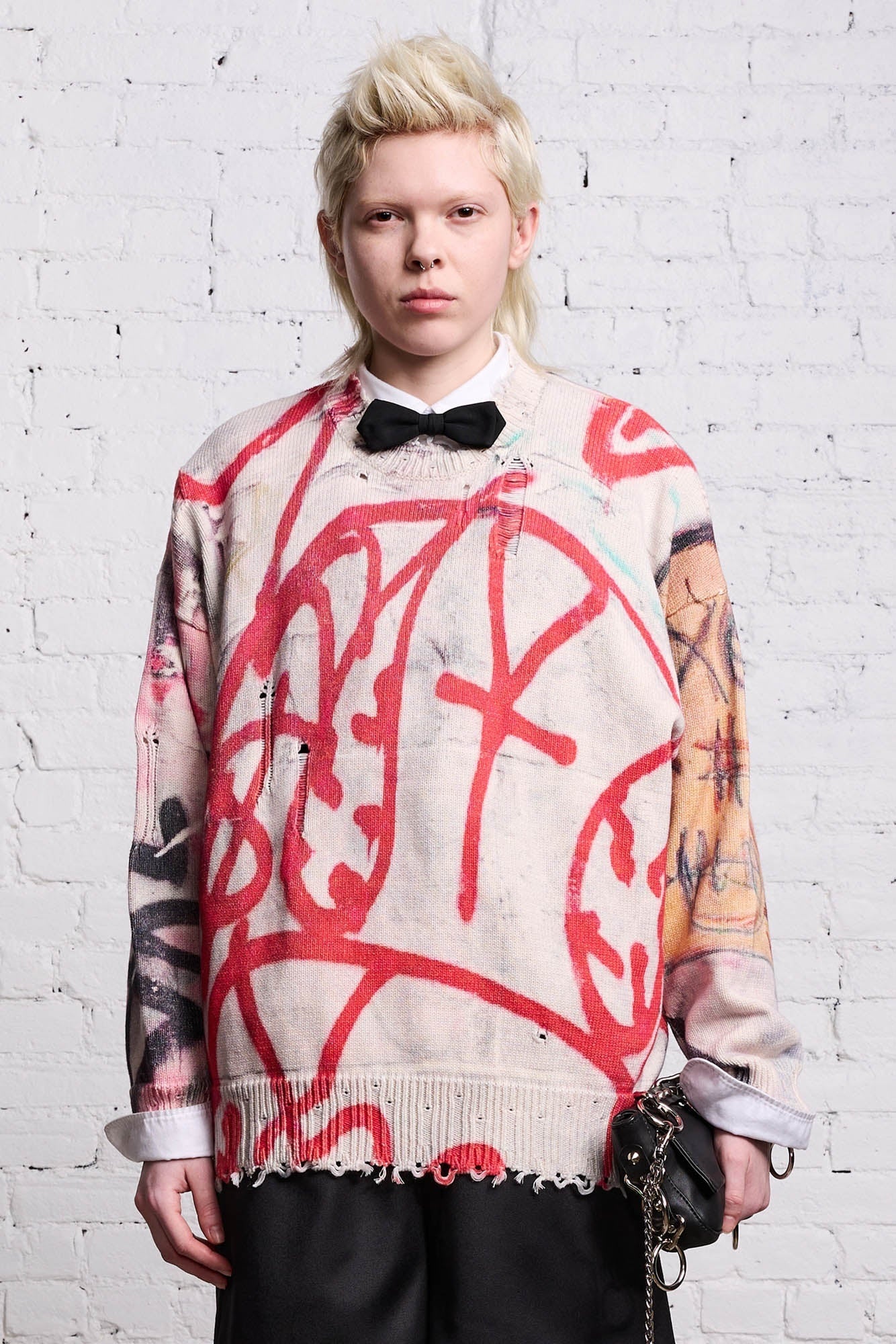 OVERSIZED SWEATER - ABSTRACT PRINT - 1