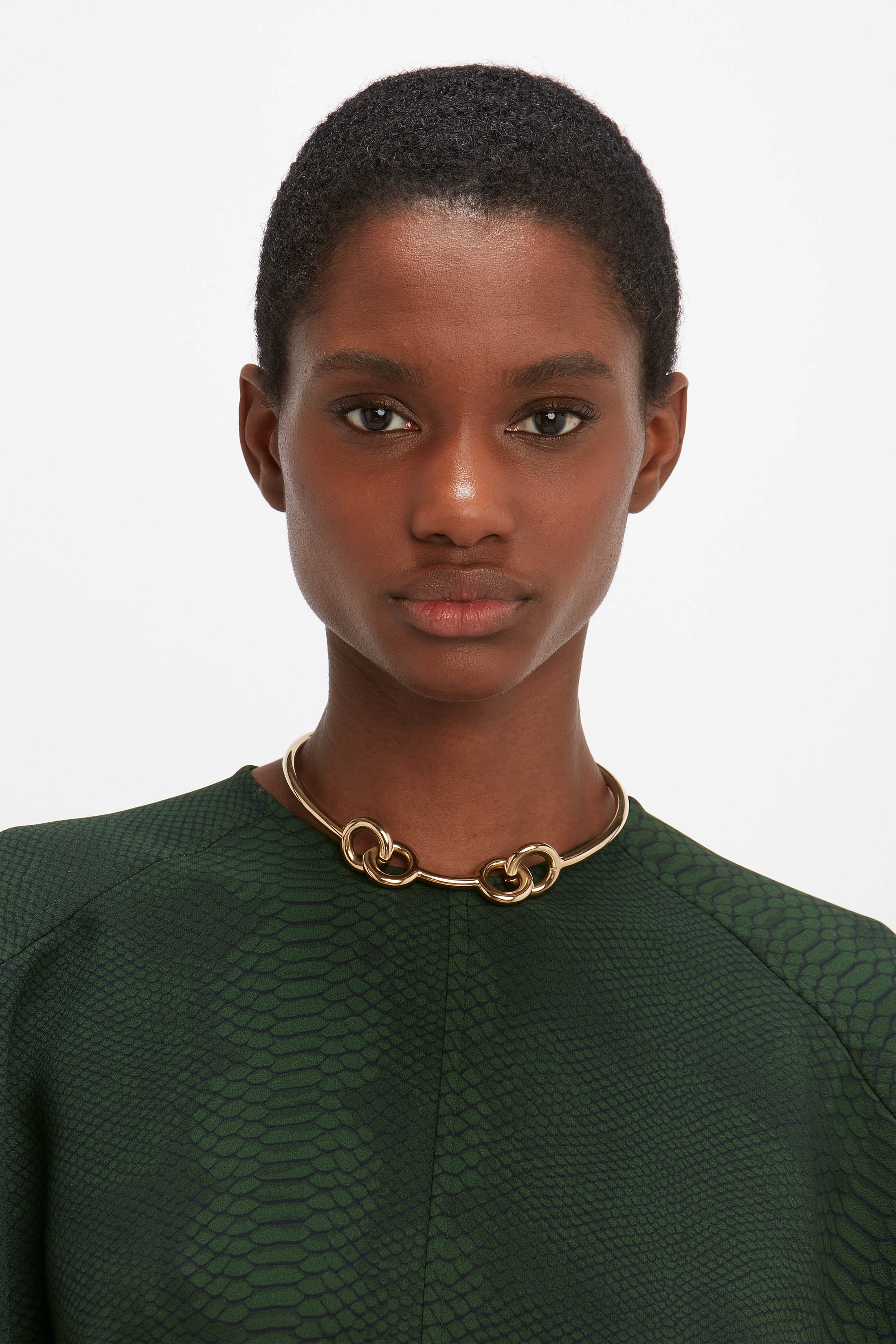 Dolman Midi Dress in Green Snake - 6
