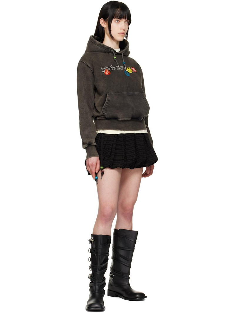 Andersson Bell Black 'Love' Dyed Hoodie outlook