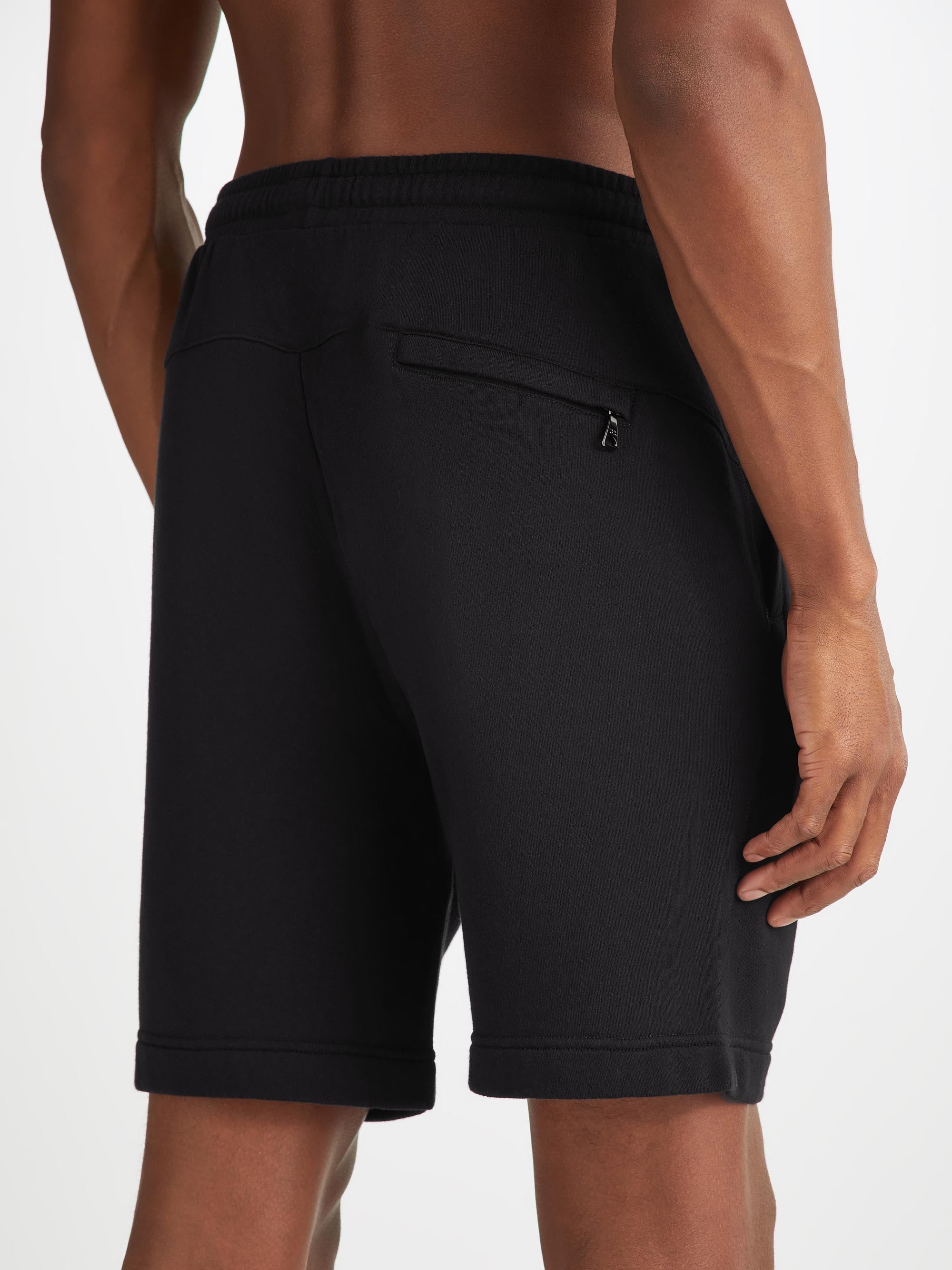 Men's Sweat Shorts Quinn Cotton Modal Black - 7