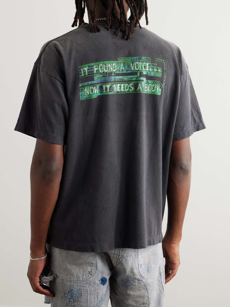 + Ghost in the Shell Distressed Printed Cotton-Jersey T-Shirt 4