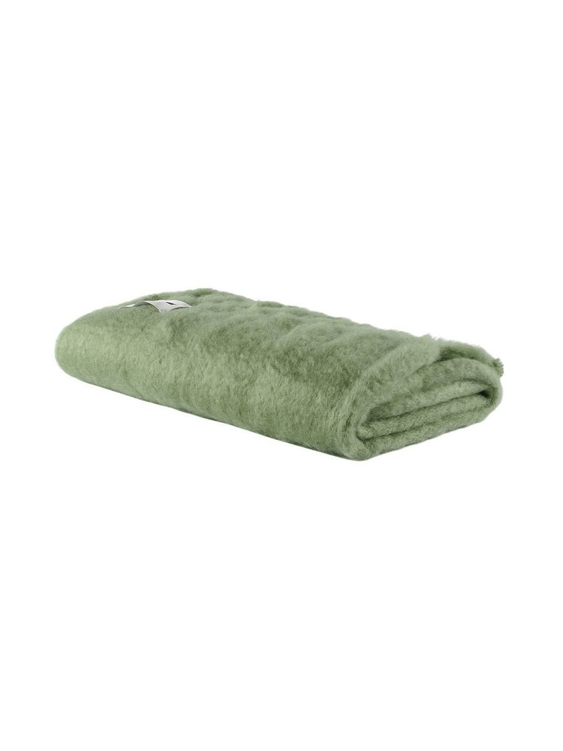 Jil Sander Gray Scarf Throw Blanket outlook