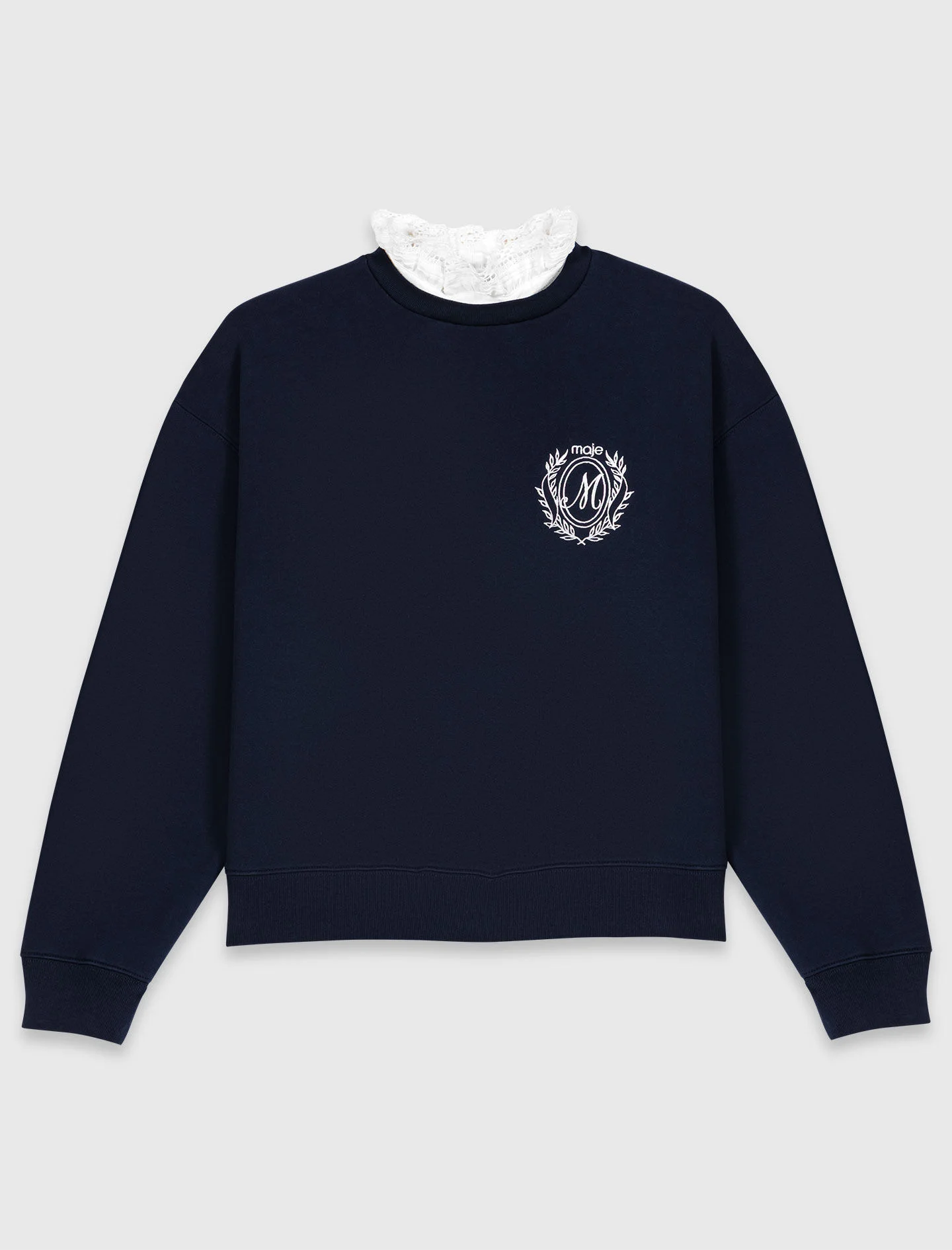 Sweatshirt with poplin details - 1