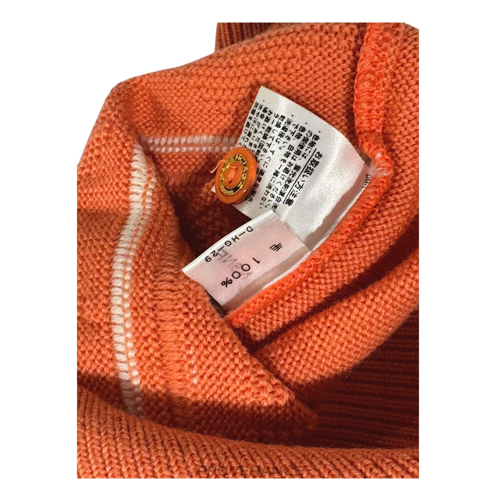 Balenciaga BB Logo Wool Sweater Vest - Orange/White L - 8