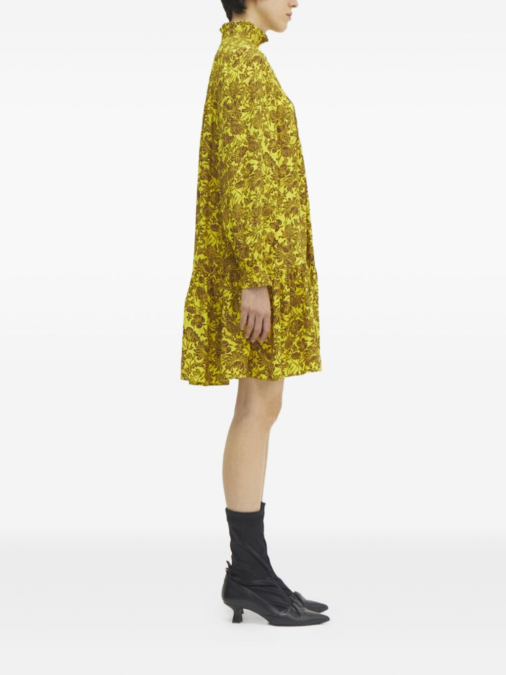floral-print midi dress - 3