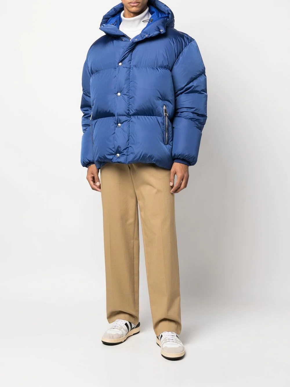 zip-up padded down jacket - 2