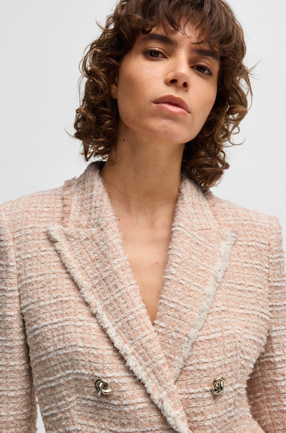 SLIM-FIT BLAZER IN SUMMERY TWEED - 5