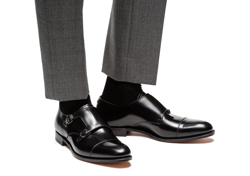 Detroit Polished Binder Monk Strap Black 5