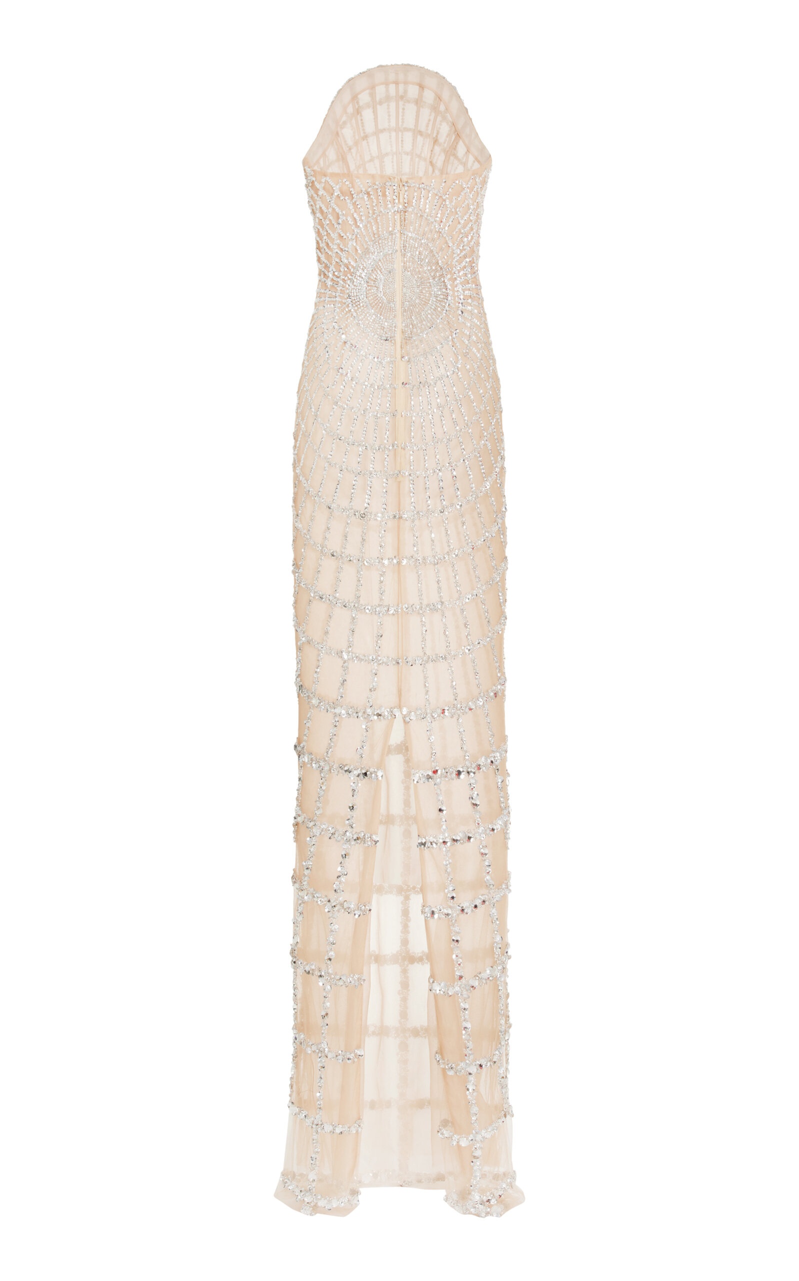 Crystal-Embellished Grid Gown silver - 6