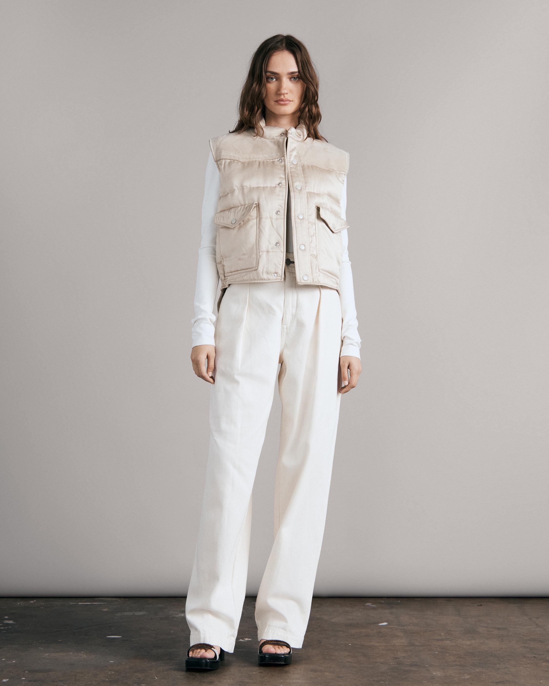 High Rise Pleated Cotton Trouser
Classic Fit Pant - 2