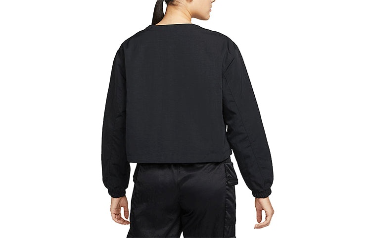(WMNS) Air Jordan SS22 Sports Training Casual Jacket Black DN4417-010 - 2