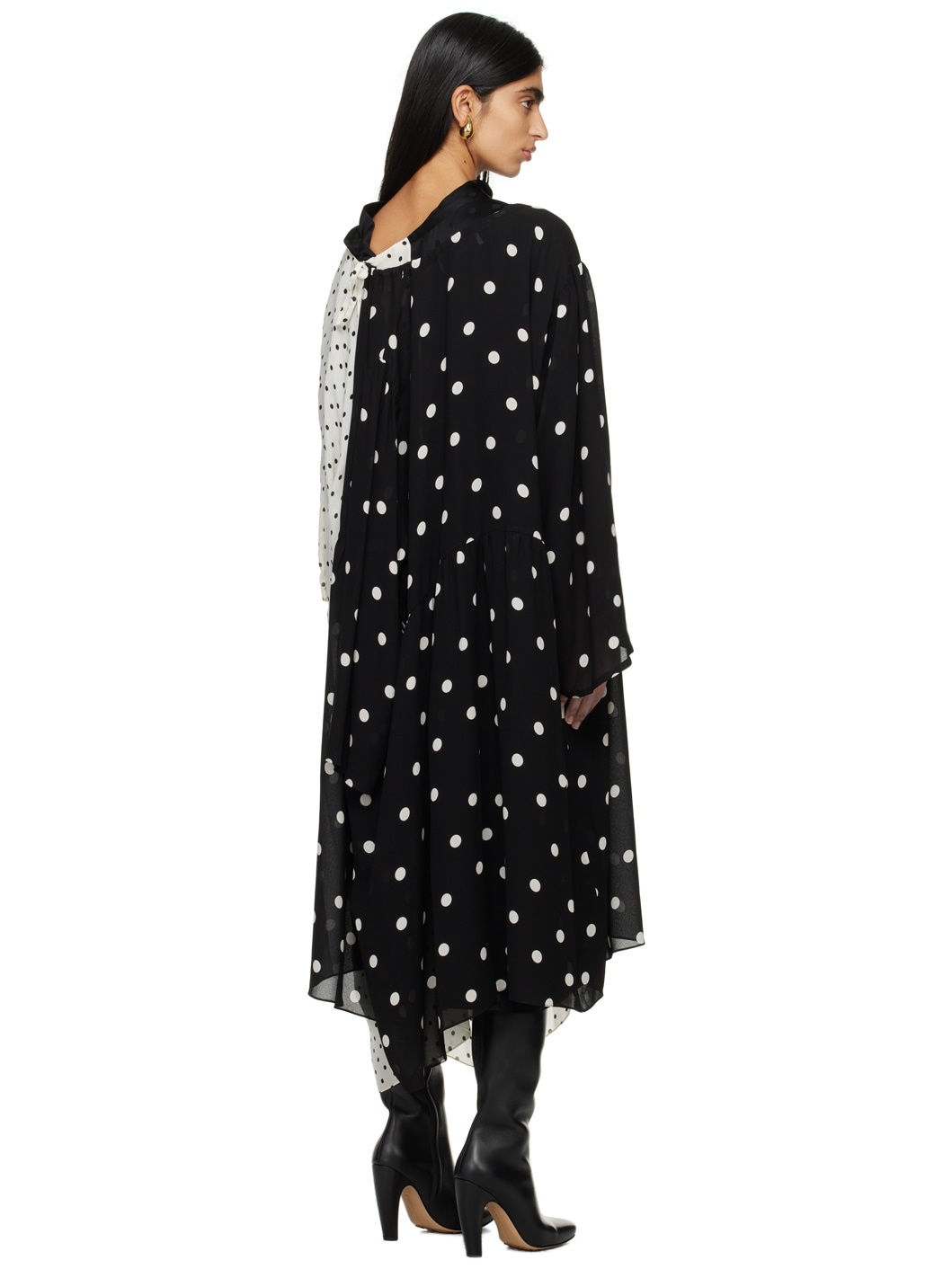 Black & White Garland Of 3 Midi Dress - 3