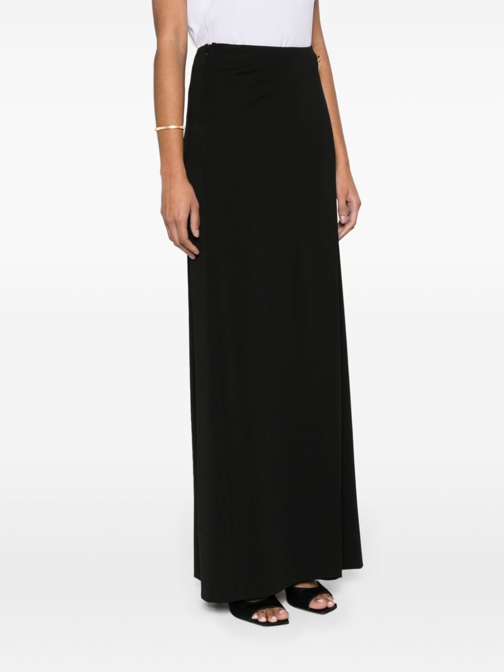 padlock-detail asymmetric maxi skirt - 3