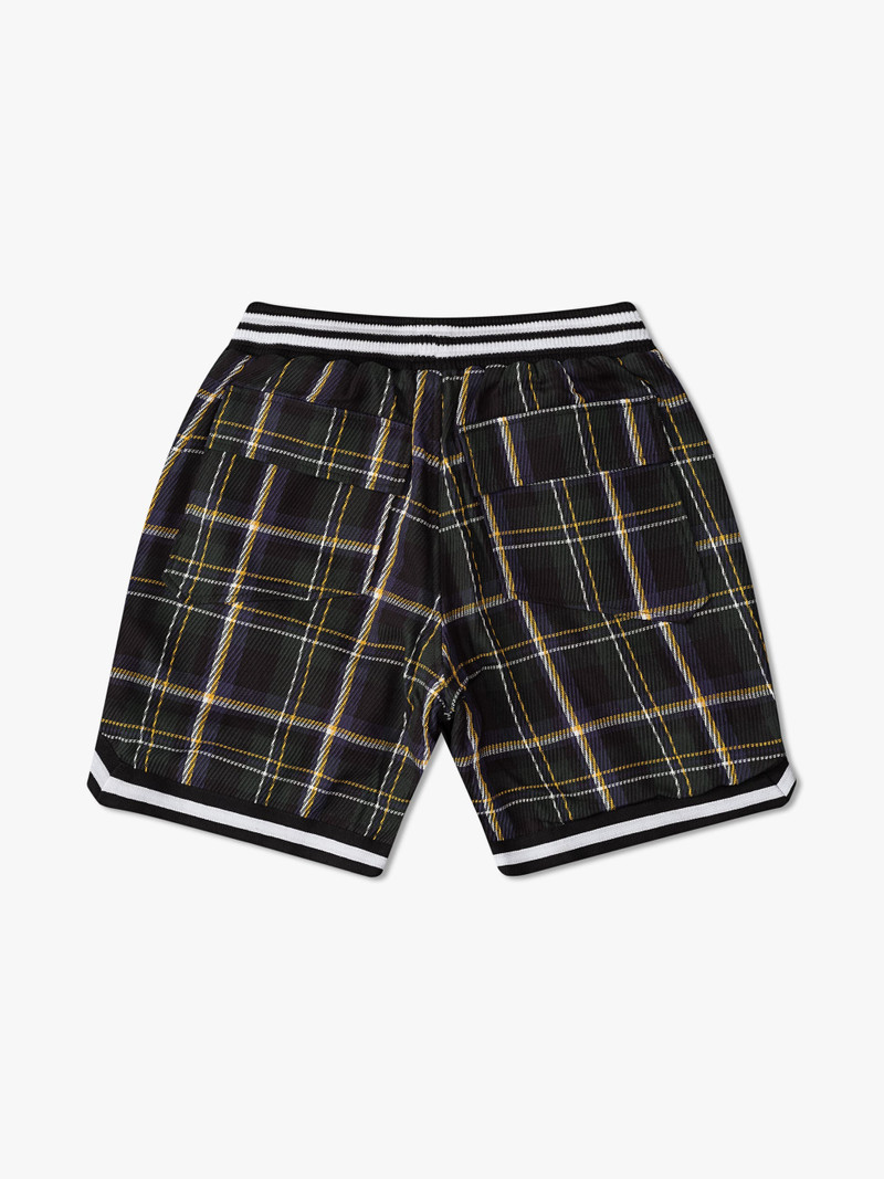 Rhude FLANNEL COURT LOGO SHORTS outlook